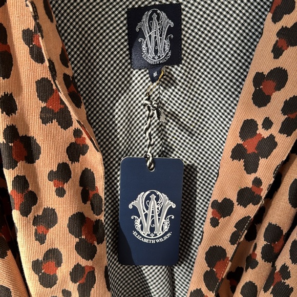 NWT Elizabeth Wilson Leopard Corduroy Cape with Ruffle trim - Medium - Picture 2 of 6